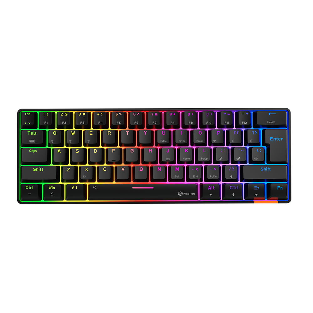 TECLADO MECANICO INAL MT-MK005 60% BT BK 2 CONEXIONES MEETION