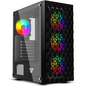 GABINETE FANTECH CG-83 BK C/ 4 FAN RGB