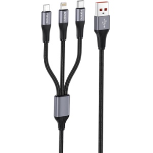 CABLE 3 EN 1 X112 3A 1.2MT TIPO-C/IPH/MIC FONENG