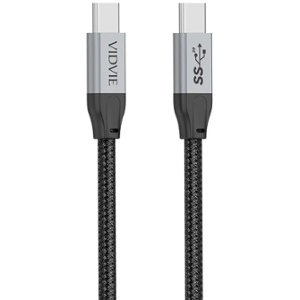CABLE TIPO-C 3.2 HD05 4K/100W/20Gbps 1.2M VIDVIE