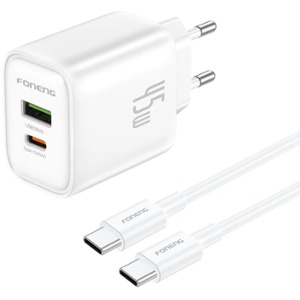 CARGADOR TIPO-C/TIPO-C EU67 GaN45W 2-USB-A+C FONE