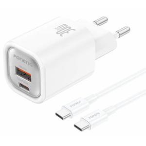CARGADOR TIPO-C/TIPO-C EU71 GaN45W 2-USB-A+C FONE