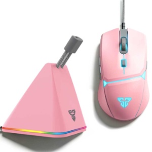 KIT MOUSE GAMING VX7 + SOPORTE BUNGEE PINK