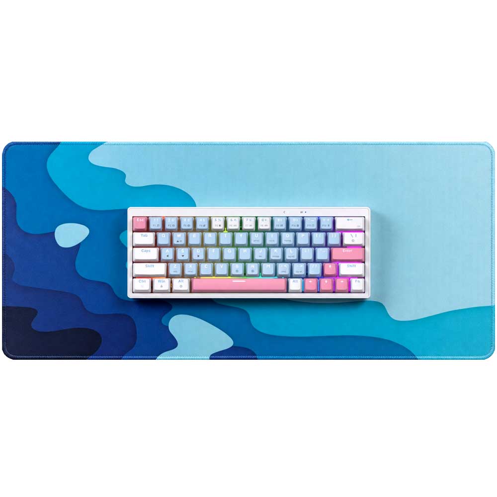 KIT TECLADO MECANICO MK611 BLUE + MOUSEPAD MP905 SEASIDE