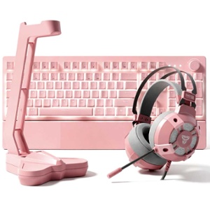 KIT GAMING FANTECH SAKURA - TECLADO MECANICO MK853 + AURICULAR HG11 + SOPORTE AC3001