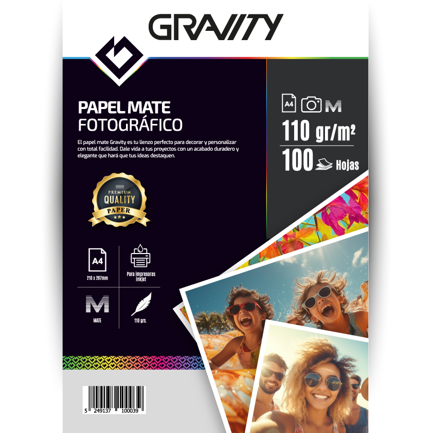 Papel Foto A4 110grs Matte Inkjet x100