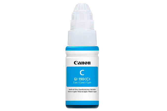 Botella de Tinta Canon Cian GI190 Original 70ML