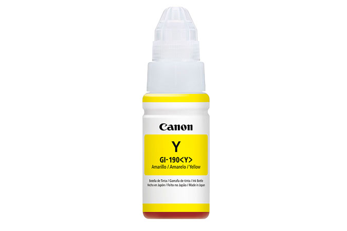 Botella de Tinta Canon Amarillo GI190 Original 70ML