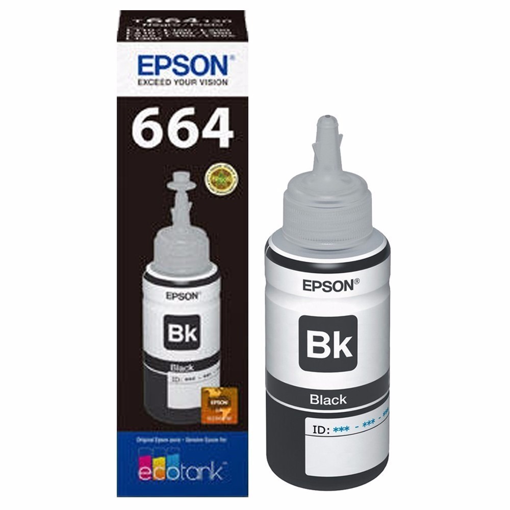 Botella de Tinta Epson Negro T664120 Original