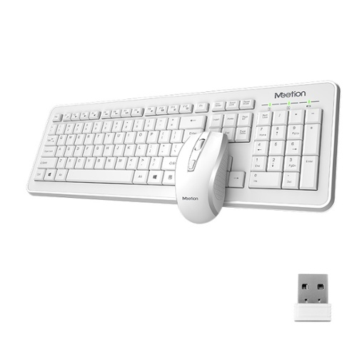 TECLADO Y MOUSE INALAMBRICOS MT-C4120 BLANCO MEETION