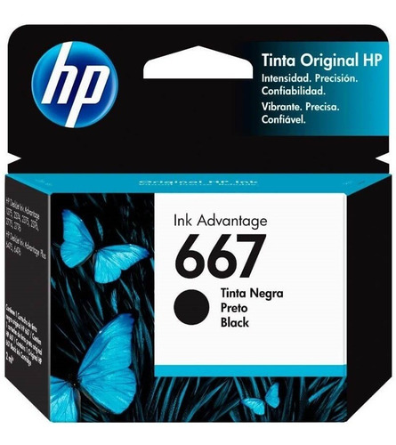 CARTUCHO HP 667 BK 120 COPIAS