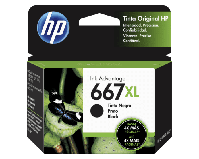 CARTUCHO HP 667 XL BK 480 COPIAS