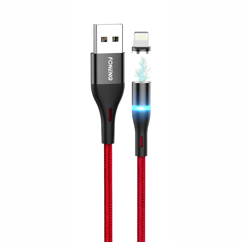CABLE IPHONE X30 1MT MAGNETICO/LED FONENG