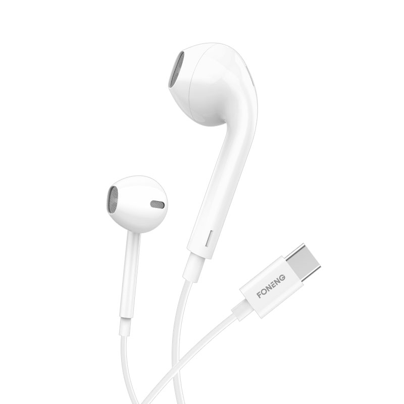 AURICULARES TIPO-C T61 FONENG BLANCO
